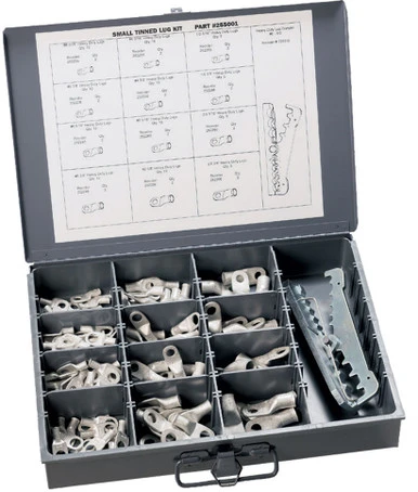 Ancor Tinned Copper Lug Kit W/ Crimper - 100-Piece 1 Ancor Tinned Copper Lug Kit W/ Crimper - 100-Piece