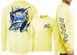 David Dunleavy DMW8005 Yellowfin Tuna Long Sleeve Tees