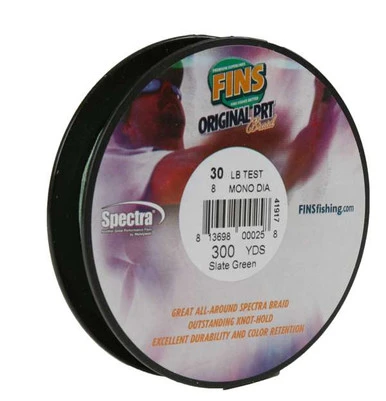 FINS Original PRT Braided Fishing Line 300yds Green - 30lb 1 FINS Original PRT Braided Fishing Line 300yds Green - 30lb