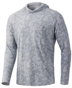Huk Waypoint Running Lakes Hoodie - Overcast Grey - 2X-Large