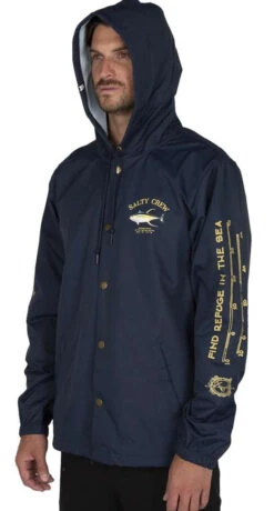 Salty Crew Ahi Mount Snap Jacket - Navy - Large -Saltwater Fishing Deals Store salty crew ahi mount snap jacket navy l 80657.1651421713