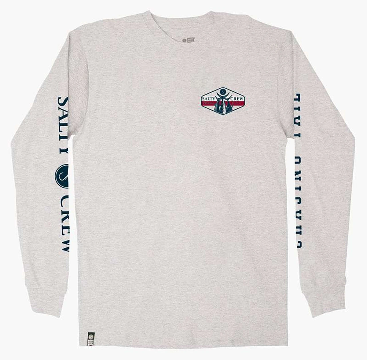 Salty Crew High Tail Premium Long Sleeve Tee - Athletic Heather 2 Salty Crew High Tail Premium Long Sleeve Tee - Athletic Heather - Image 2