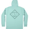 Salty Crew Tippet Pocket Hood Tech Tee - Seafoam - Medium