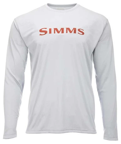 Simms Long Sleeve Tech Tee - Sterling - Medium 1 Simms Long Sleeve Tech Tee - Sterling - Medium