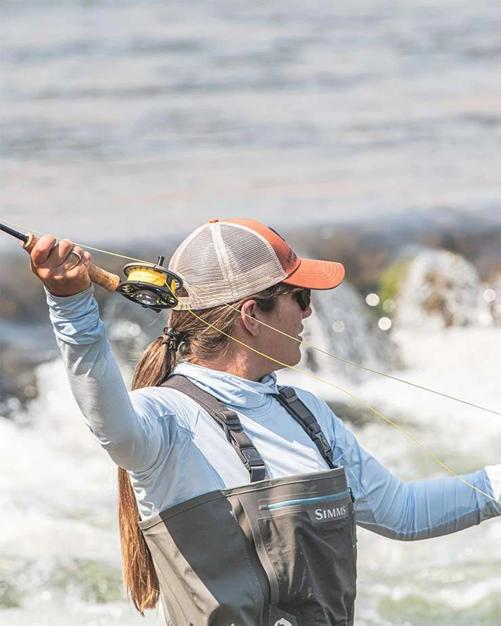 Simms Womens Solarflex Cooling Hoody - Ice 4 Simms Womens Solarflex Cooling Hoody - Ice - Image 4