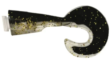 SpoolTek Fat Curly 5in - Tailpack - Black/Gold Glitter 1 SpoolTek Fat Curly 5in - Tailpack - Black/Gold Glitter