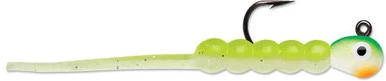 VMC Tungsten Wax Tail Jig - 1/32oz - Green Orange Glow 1 VMC Tungsten Wax Tail Jig - 1/32oz - Green Orange Glow